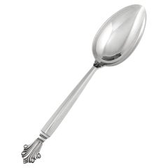 Georg Jensen Acanthus Sterling Silber Teelöffel Groß/Kinderlöffel 031