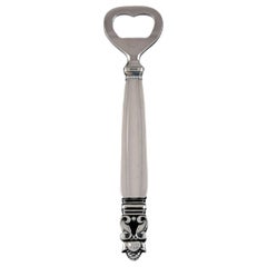 Georg Jensen Acorn Bottle Opener in Sterling Silver and Stainless Steel