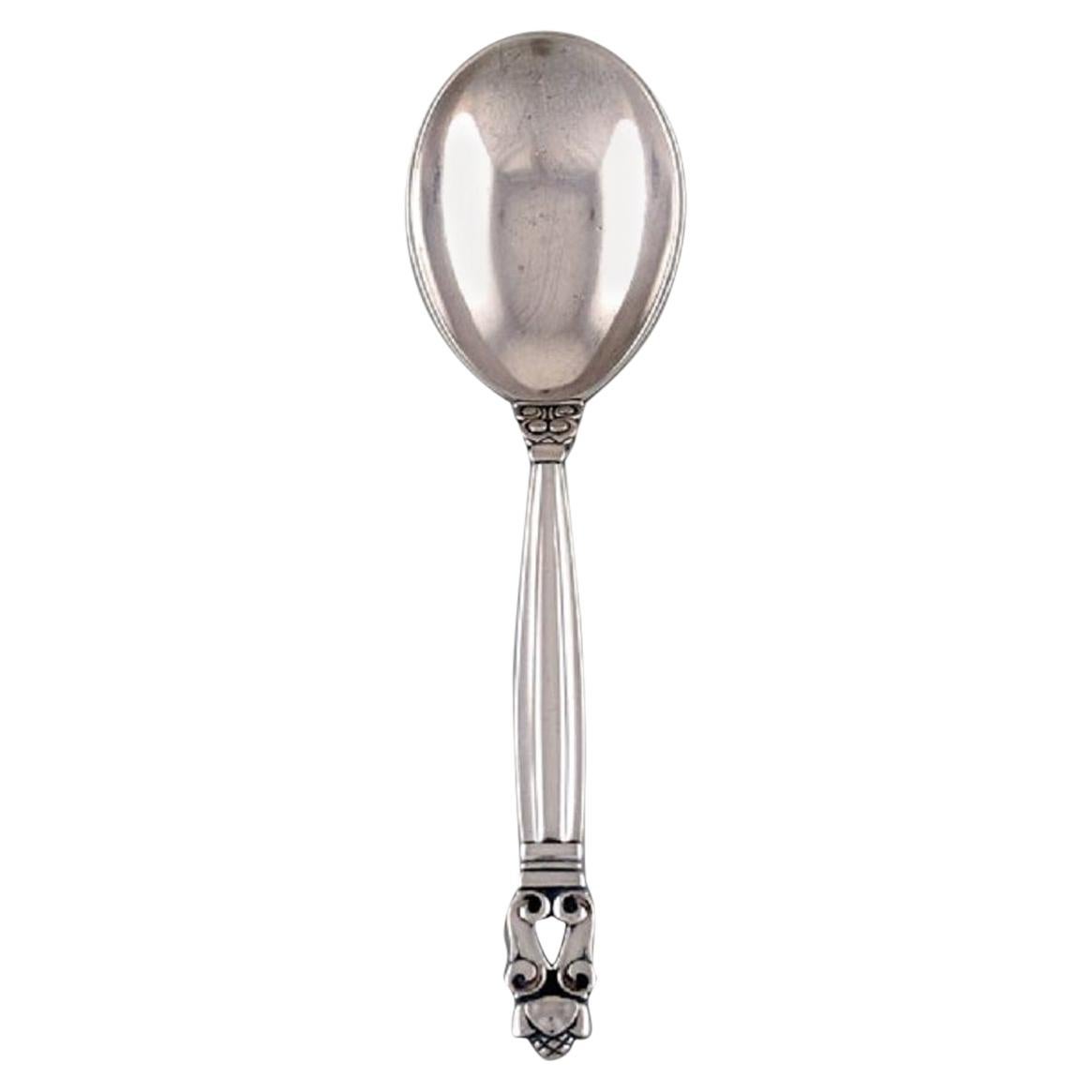 Georg Jensen "Acorn" Bouillon Spoon in Sterling Silver, Six Pieces