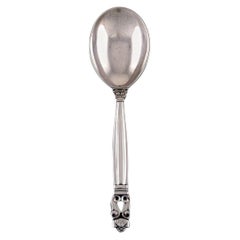 Georg Jensen "Acorn" Bouillon Spoon in Sterling Silver, Six Pieces