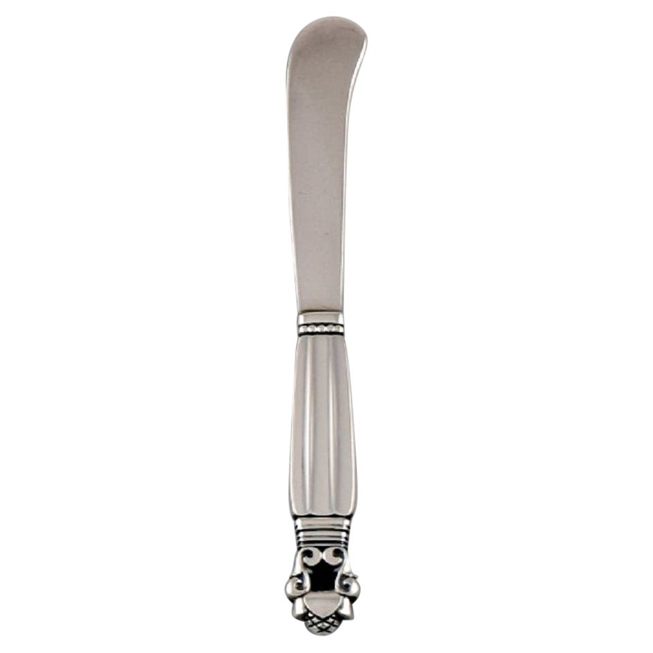 Georg Jensen Acorn Butter Knife in Sterling Silver, Six Knives Available