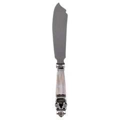 Georg Jensen "Acorn" Cake Knife in Sterling Silver and Stainless Steel