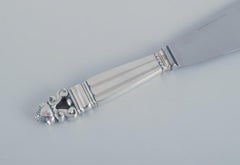 Georg Jensen Acorn, cake knife in sterling silver and steel.