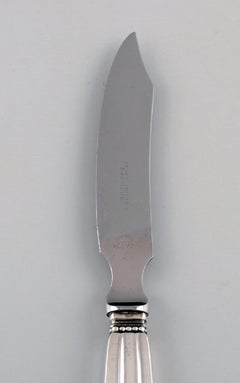 Georg Jensen Acorn Cheese Knife in Sterling Silver and Stainless Steel