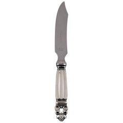 Georg Jensen Acorn Cheese Knife in Sterling Silver and Stainless Steel