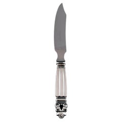 Georg Jensen Acorn Cheese Knife in Sterling Silver and Stainless Steel
