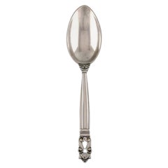 Georg Jensen Acorn Dessert Spoon in Sterling Silver, 6 Pieces in Stock