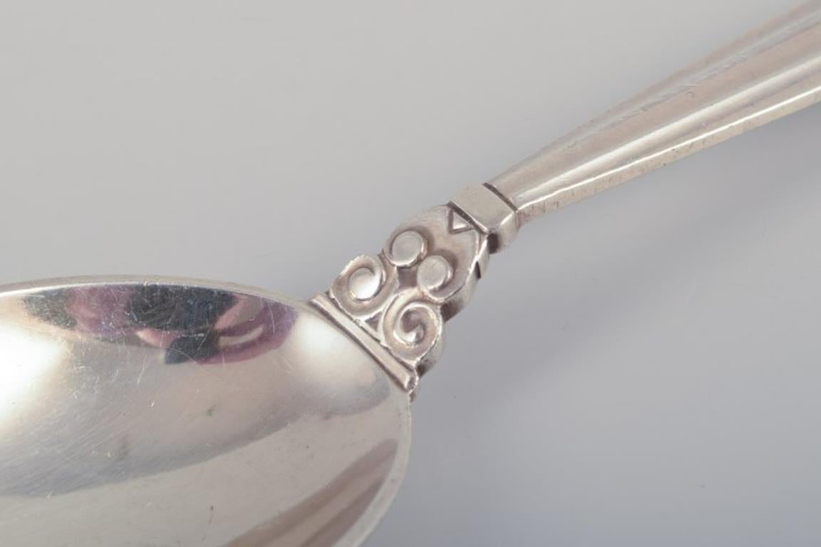Cucchiaio da dessert Acorn di Georg Jensen in argento sterling. In condizioni ottime in vendita a Copenhagen, DK
