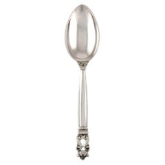 Georg Jensen Acorn Dessert Spoon in Sterling Silver, Six Spoons Available
