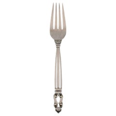 Georg Jensen Acorn Dinner Fork in Sterling Silver, 9 Pcs in Stock