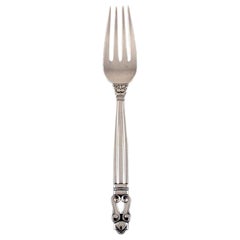 Georg Jensen "Acorn" Dinner Fork in Sterling Silver, Four Pieces