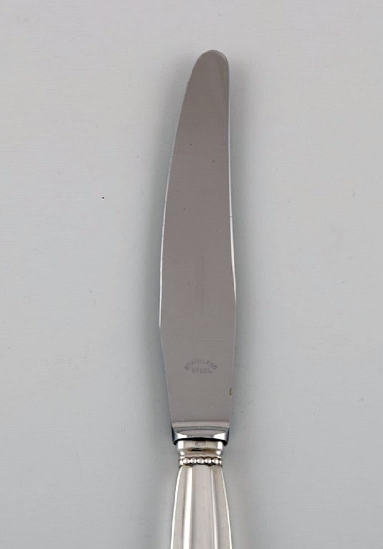 Art Deco Georg Jensen Acorn Dinner Knife in Sterling Silver, 5 Knives Available