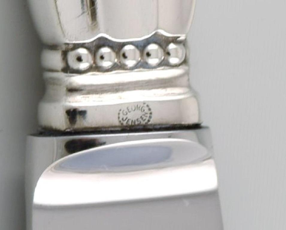Danish Georg Jensen Acorn Dinner Knife in Sterling Silver, 5 Knives Available