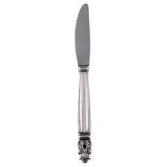 Georg Jensen "Acorn" Dinner Knife in Sterling Silver and Stainless Steel, 3 Pcs