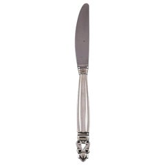 Georg Jensen "Acorn" Dinner Knife in Sterling Silver, Stainless Steel Two Pieces