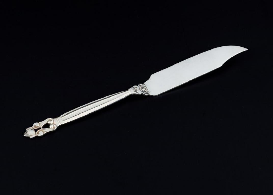 Art Deco Georg Jensen, Acorn, Fish Cutlery for Five People in Sterling Silver