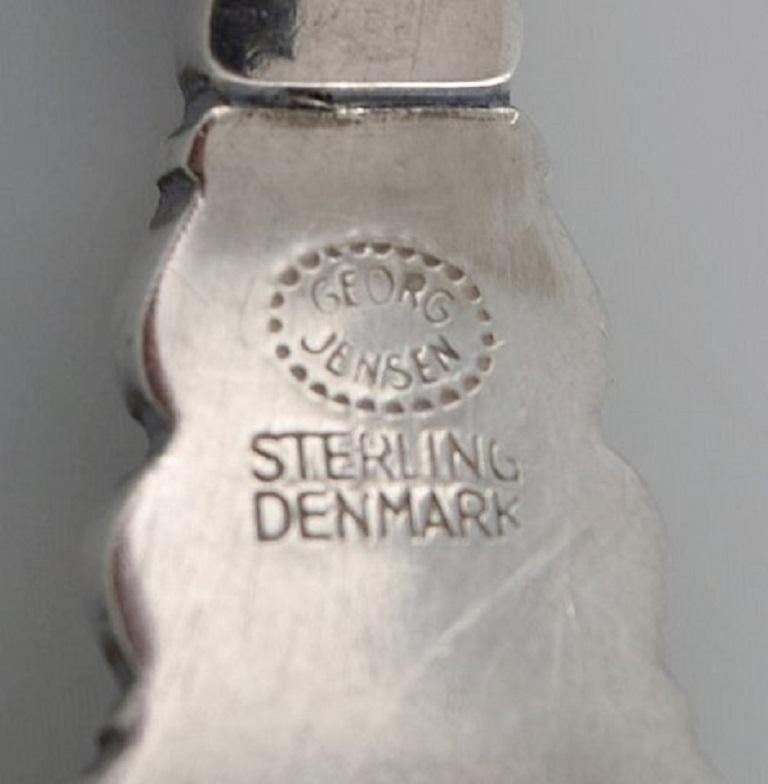 Georg Jensen Acorn Fish Fork in Sterling Silver, 8 Pieces in Stock In Good Condition In Copenhagen, DK