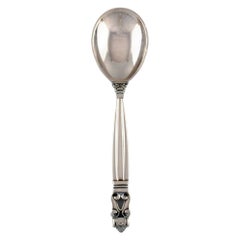 Vintage Georg Jensen Acorn Jam Spoon in Sterling Silver