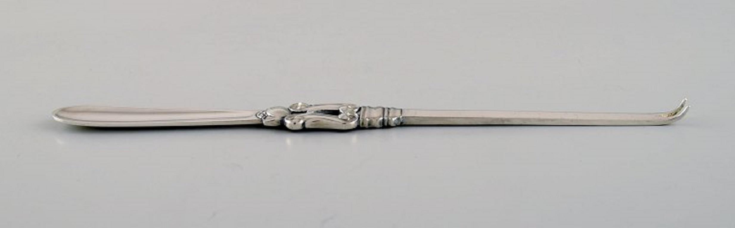 Danish Georg Jensen Acorn Lobster Fork in Sterling Silver, Three Pieces Available