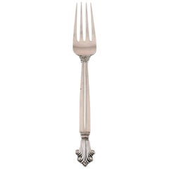 Georg Jensen Acorn Lunch Fork in Sterling Silver, Three Pieces