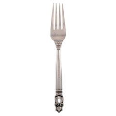 Georg Jensen "Acorn" Lunch Fork in Sterling Silver, Two Pieces