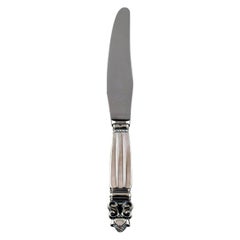 Georg Jensen "Acorn" Lunch Knife in Sterling Silver and Stainless Steel, 3 Pcs