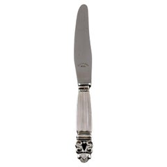 Georg Jensen Acorn Lunch Knife in Sterling Silver and Stainless Steel