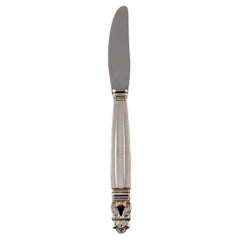 Georg Jensen Acorn Lunch Knife in Sterling Silver and Stainless Steel