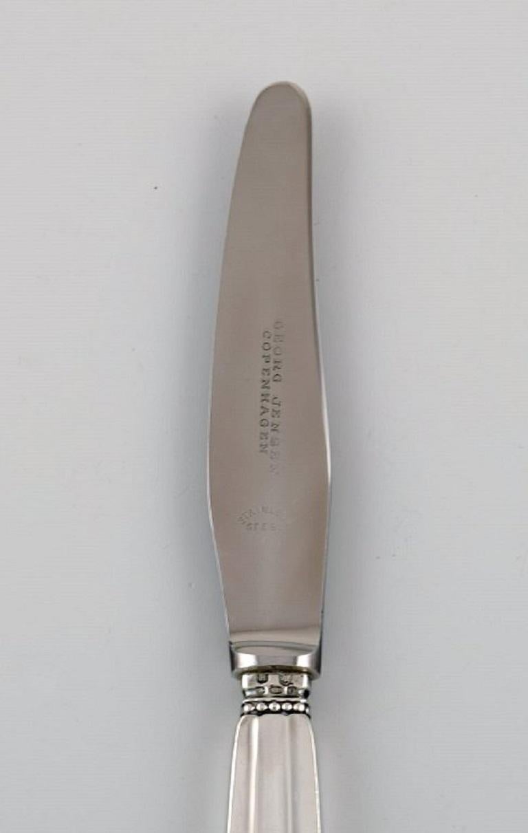 Art Deco Georg Jensen Acorn Lunch Knife in Sterling Silver, Six Knives Available