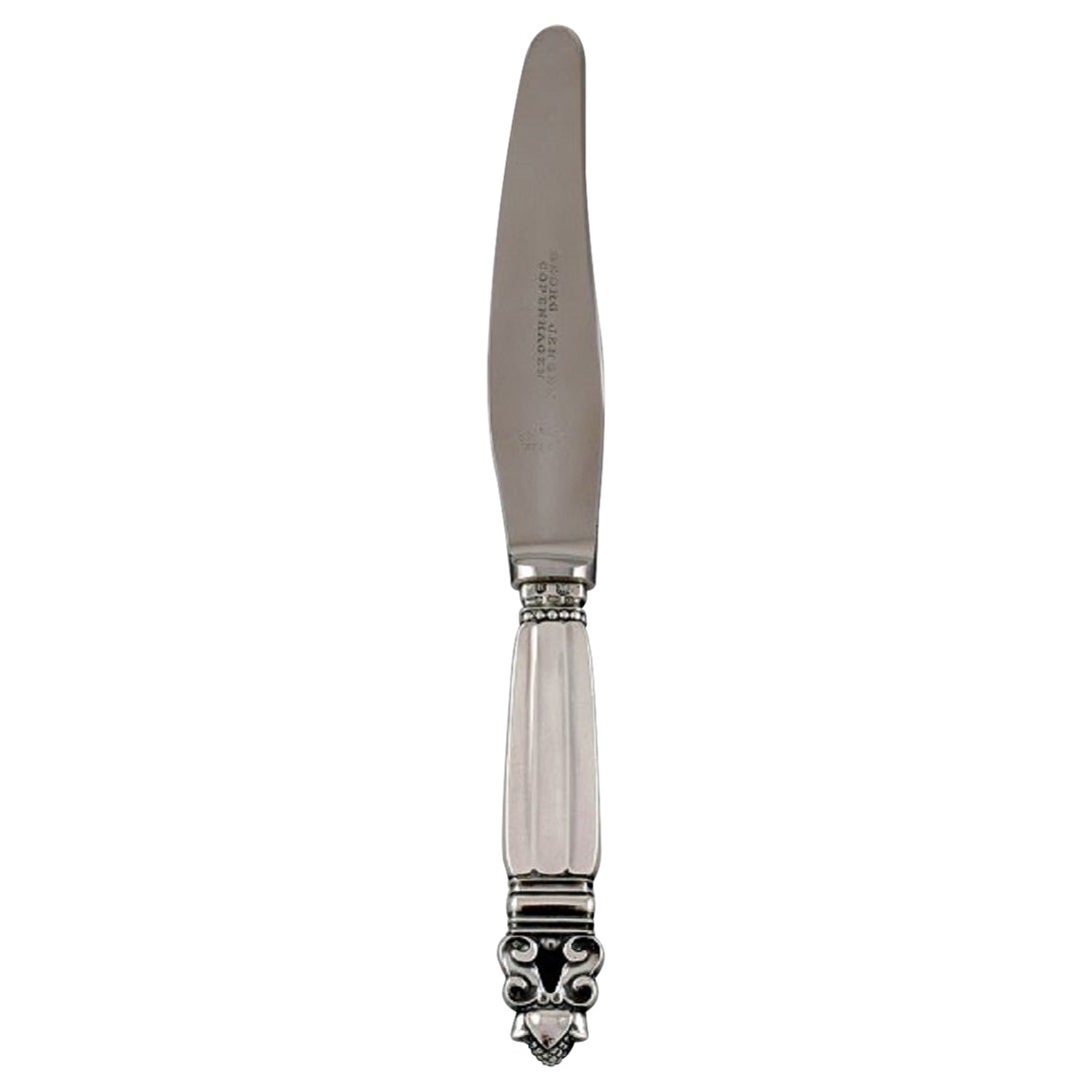 Georg Jensen Acorn Lunch Knife in Sterling Silver, Six Knives Available