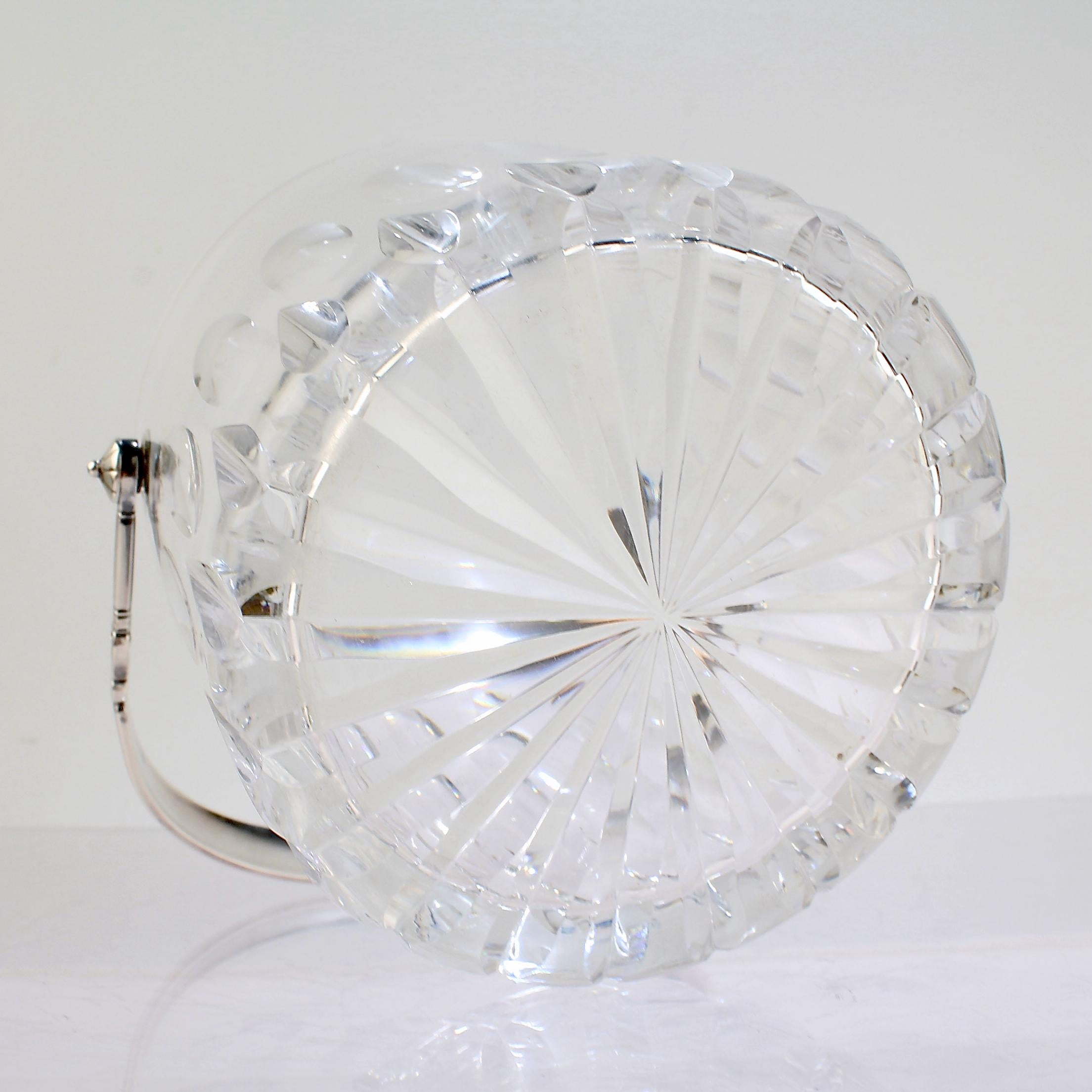 Georg Jensen Acorn Pattern Sterling Silver & Crystal Ice Bucket by Johan Rohde For Sale 2