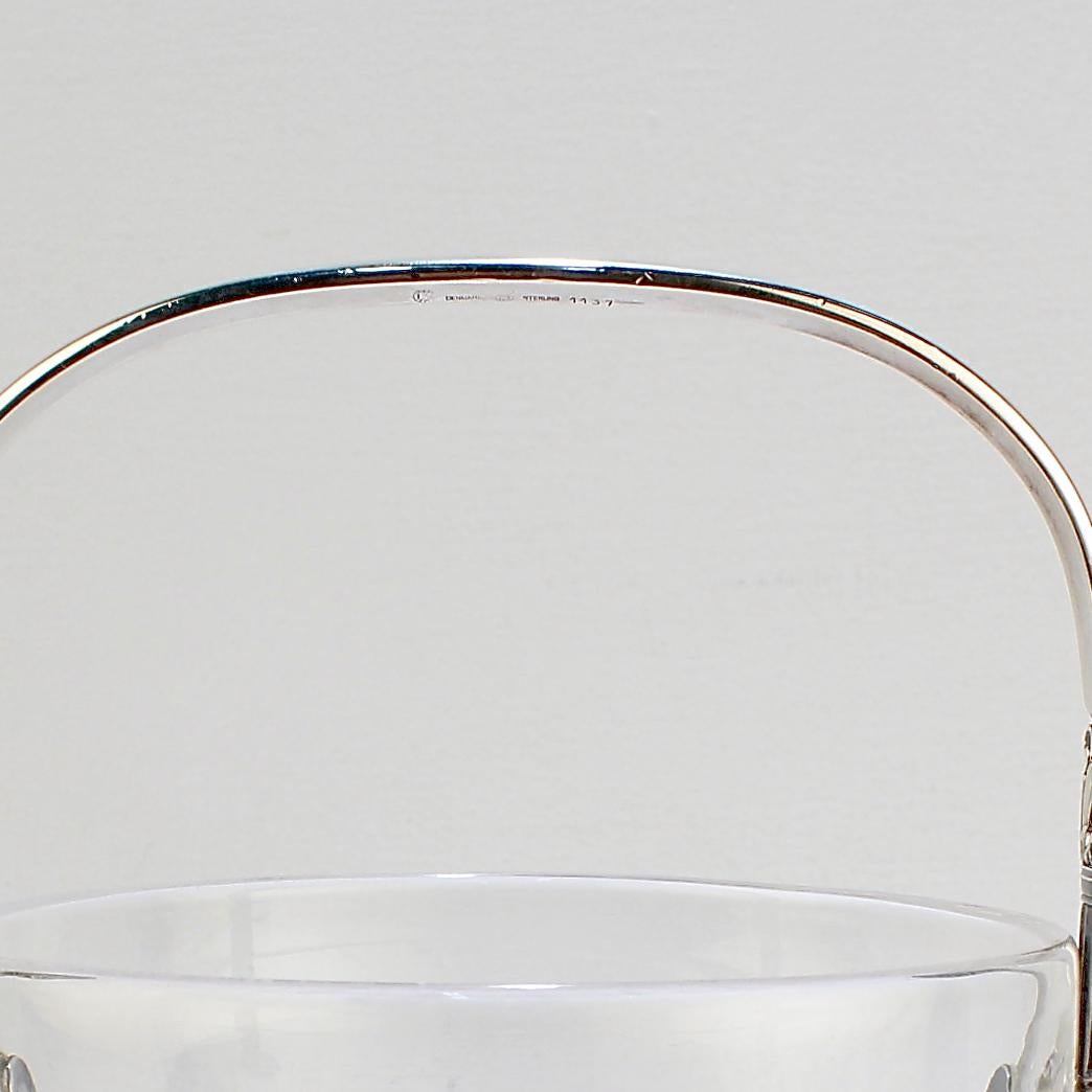 Georg Jensen Acorn Pattern Sterling Silver & Crystal Ice Bucket by Johan Rohde 4