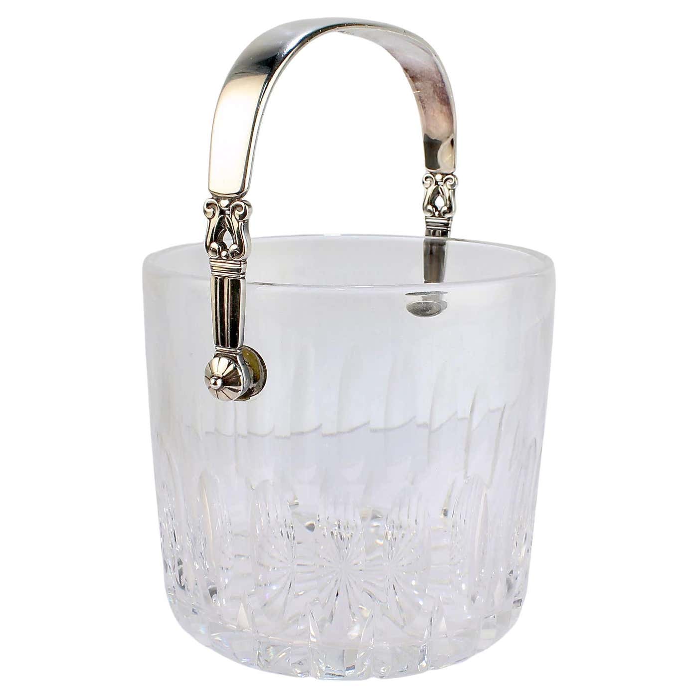 Georg Jensen Acorn Pattern Sterling Silver and Crystal Ice Bucket by ...