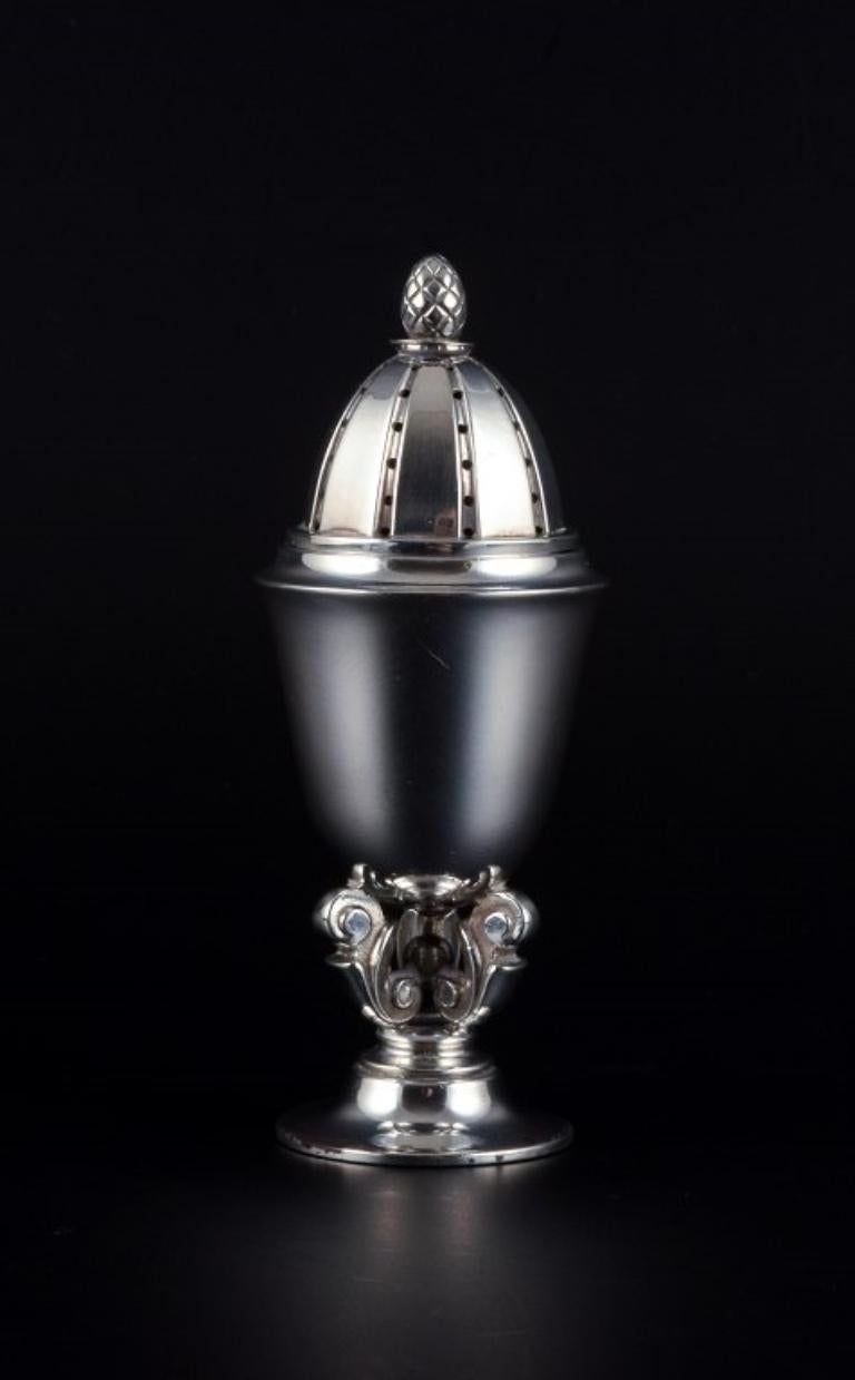 Georg Jensen, "Acorn", Pepper Shaker in Sterling Silver For Sale