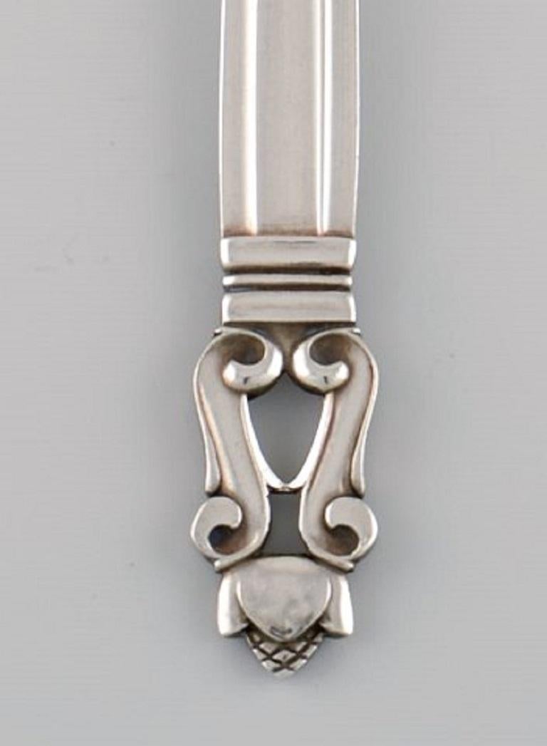 Art Deco Georg Jensen Acorn Roast Fork in Sterling Silver