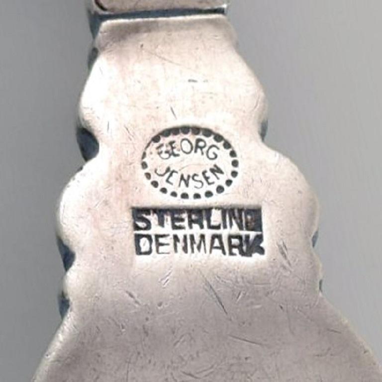 Danish Georg Jensen Acorn Roast Fork in Sterling Silver