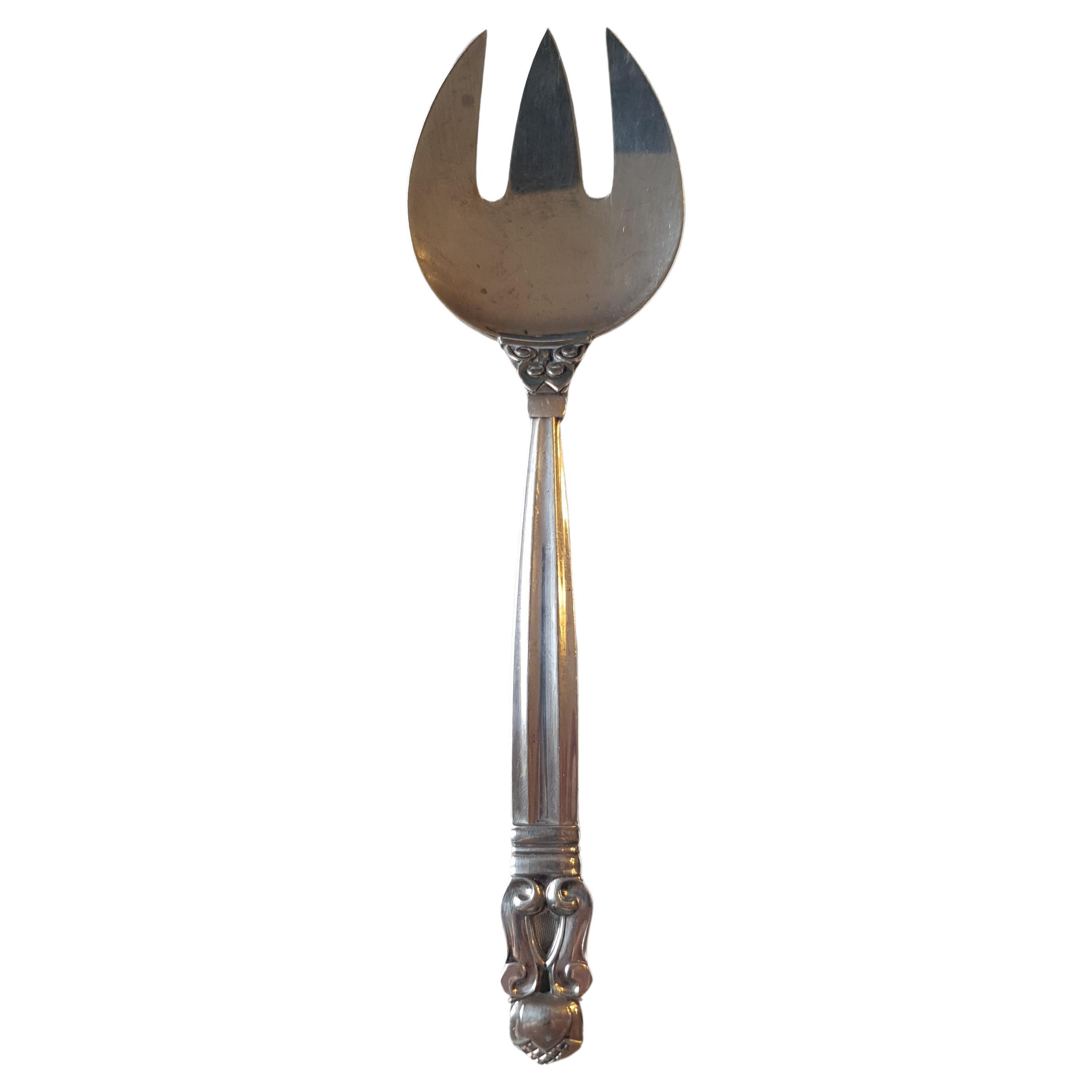 Georg Jensen Acorn, Sardin Fork Sterling Silver For Sale