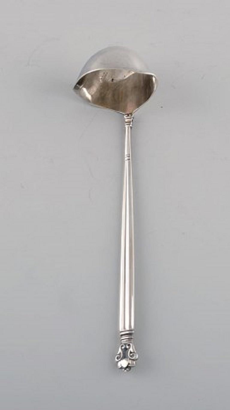 Art Deco Georg Jensen Acorn Sauce Spoon in Sterling Silver