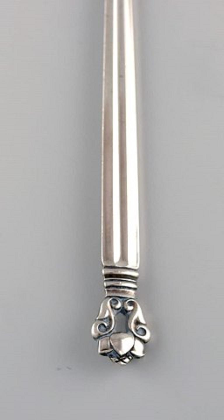 Danish Georg Jensen Acorn Sauce Spoon in Sterling Silver