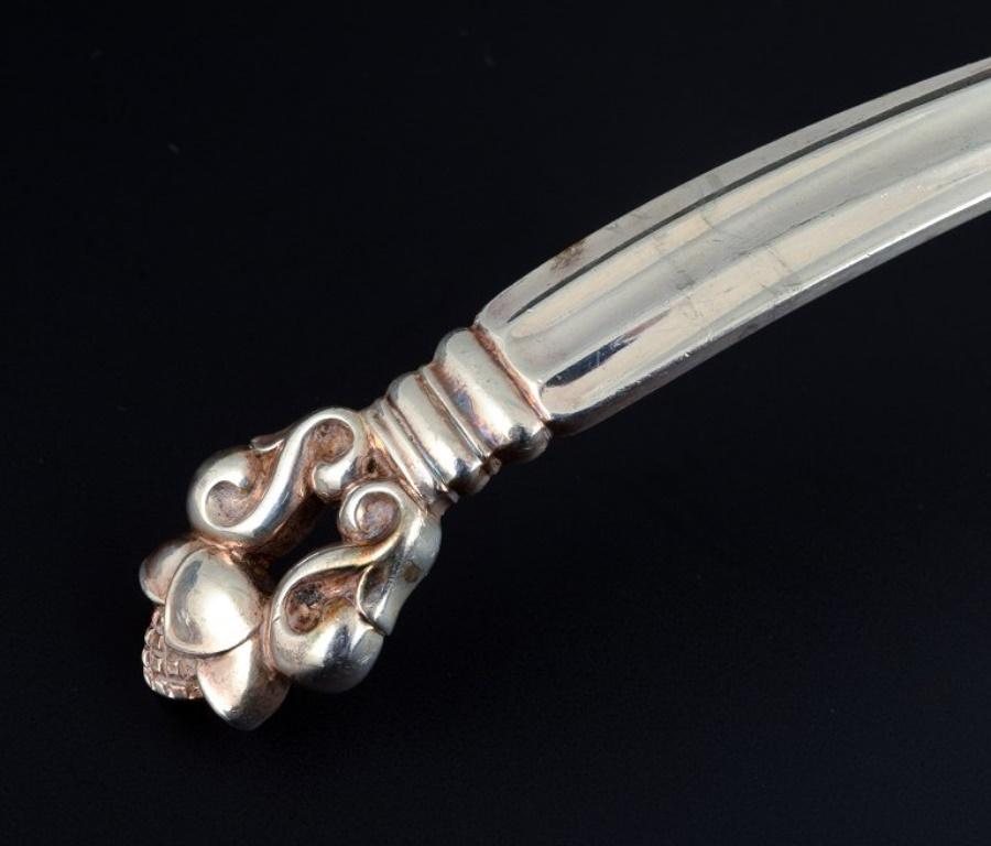 Danish Georg Jensen, Acorn, Sauce Spoon in Sterling Silver.  For Sale