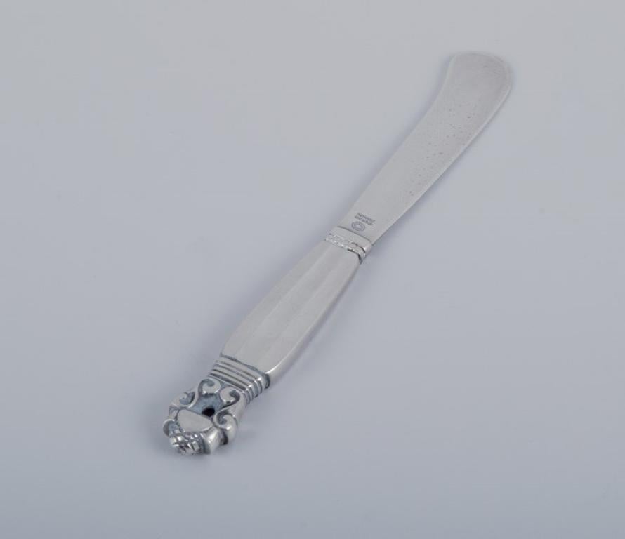Danese Georg Jensen Acorn, sette coltelli da burro in argento sterling, tutti in argento. in vendita