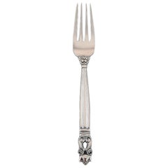 Georg Jensen "Acorn" Small Lunch fork in Sterling Silver, 10 Pieces