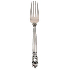 Georg Jensen "Acorn" Small Lunch Fork in Sterling Silver, 22 Pieces