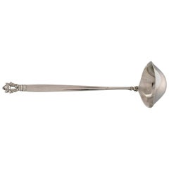Georg Jensen "Acorn" Small Sauce Spoon in Sterling Silver, 2 Pieces in Stock