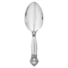 Vintage Georg Jensen Acorn Sterling Silver Baby Spoon 091