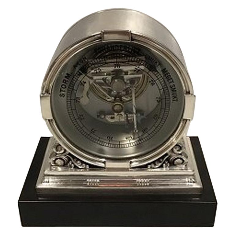 Georg Jensen "Acorn" Sterling Silver Barometer No. 596. Designed by Johan  Rohde For Sale at 1stDibs