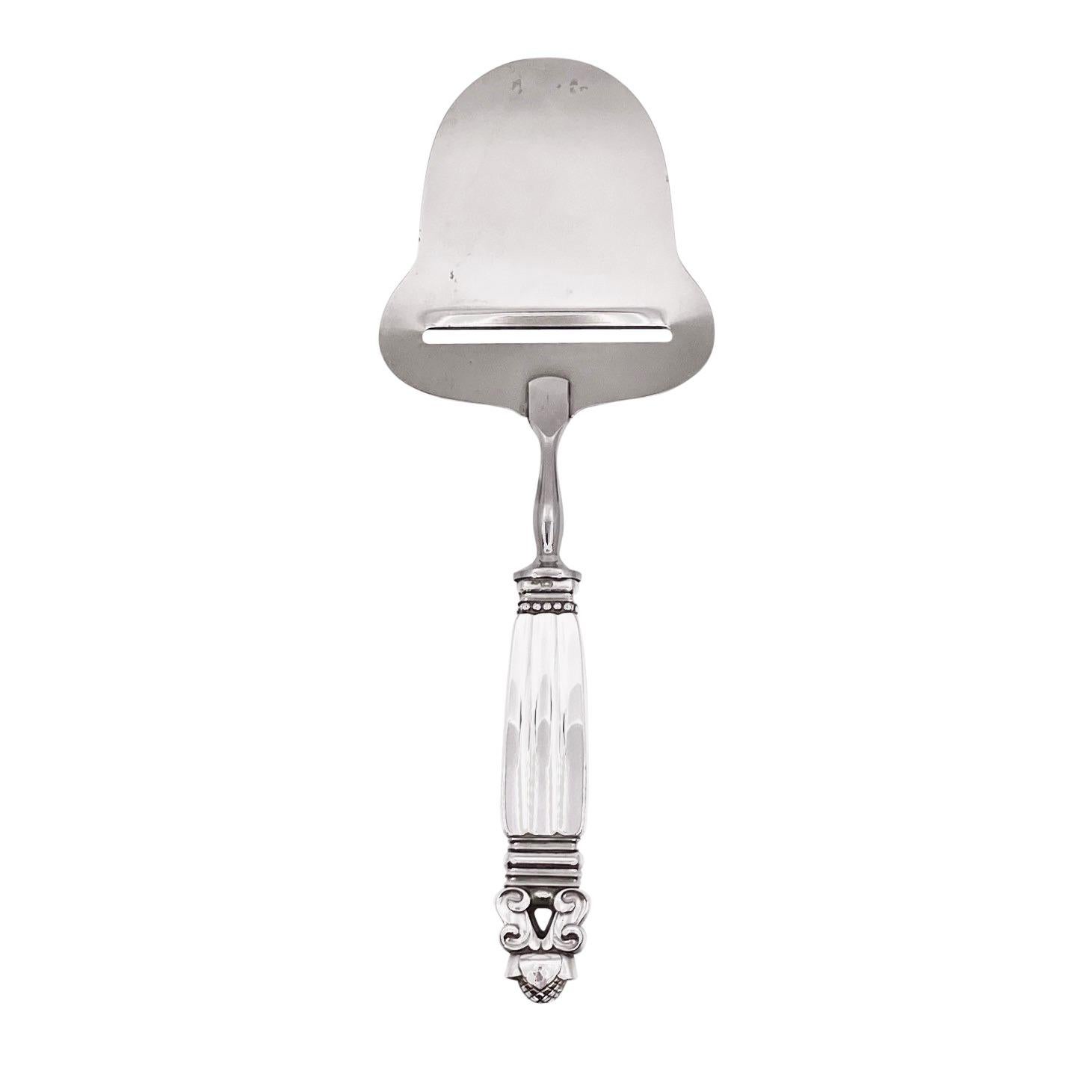 Georg Jensen Acorn Sterling Silver Cheese Plane 222 For Sale