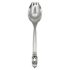 Georg Jensen Acorn Sterling Silver forchetta per bambini/cucchiaio 190
