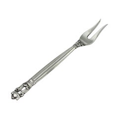 Fourchette à cocktail à glands en argent sterling Georg Jensen 285