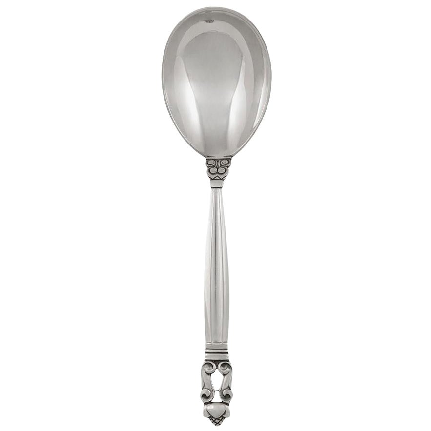 Cucchiaio da portata in argento sterling Georg Jensen Acorn 161